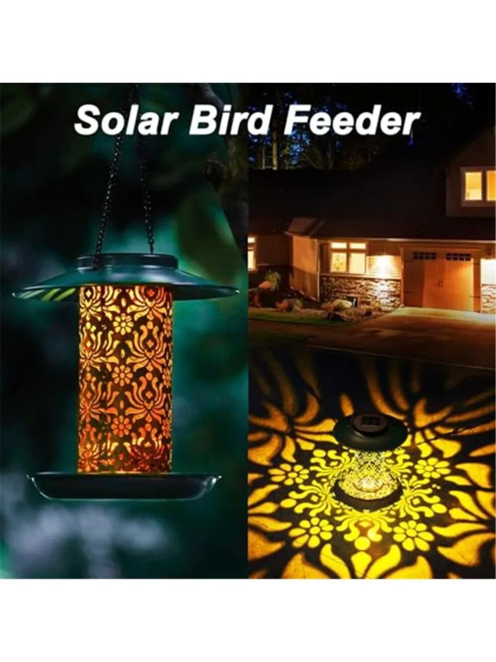 New Solar Bird Feeders for Outside Metal Outdoor Hanging,Wild feeders as